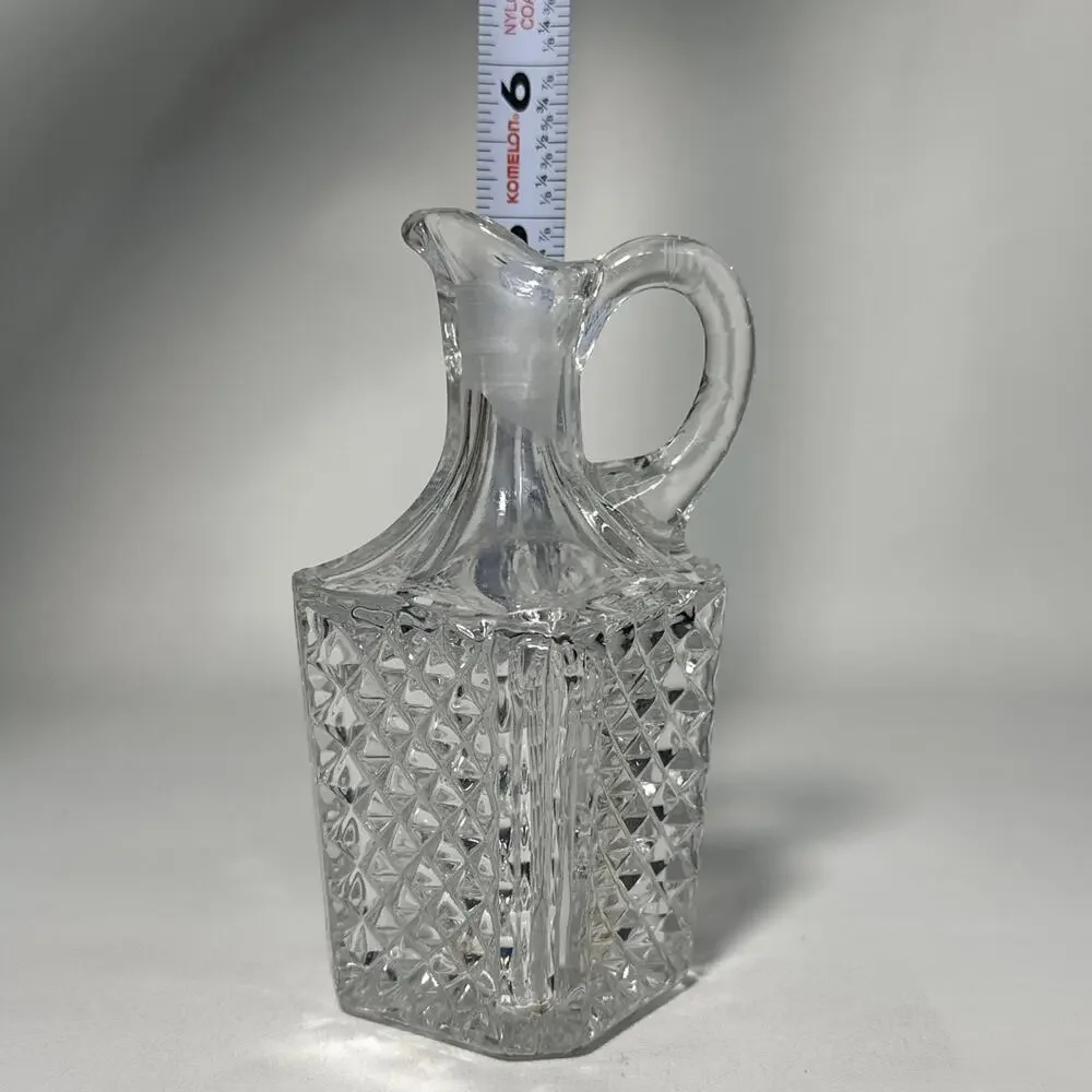 Vintage Cut Crystal Glass Decanter W/ Stopper